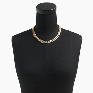 J. Crew Factory Curb chain gold necklace AX485 16"